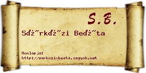 Sárközi Beáta névjegykártya